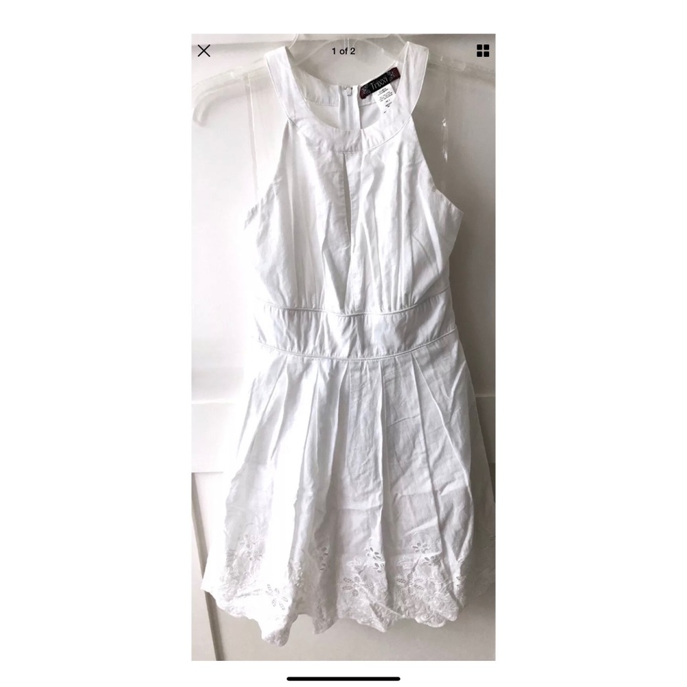 Trixx Halter Keyhole Eyelet Embroidered Dress SZ 5